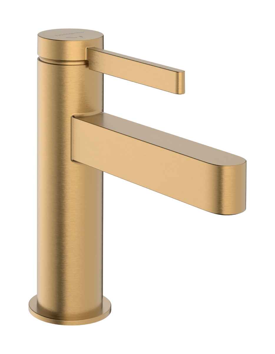 HANSGROHE Finoris Einhebel-Waschtischmischer 100 CoolStart mit Push-Open Ablaufgarnitur #76012140 - Brushed Bronze