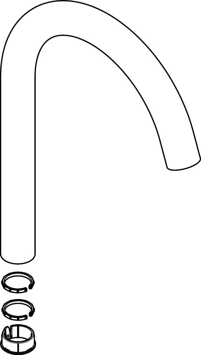 HANSGROHE Auslauf kpl. #95926340 - Brushed Black Chrome