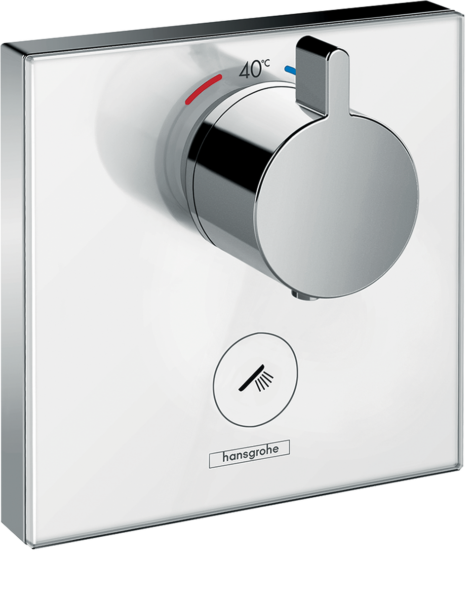 HANSGROHE ShowerSelect Glas Thermostat HighFlow Unterputz für 1 Verbraucher und einen zusätzlichen Abgang #15735400