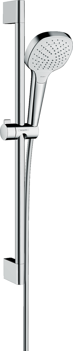 HANSGROHE Croma Select E Brauseset 110 Vario EcoSmart mit Brausestange 65 cm #26583400 - Weiß/Chrom