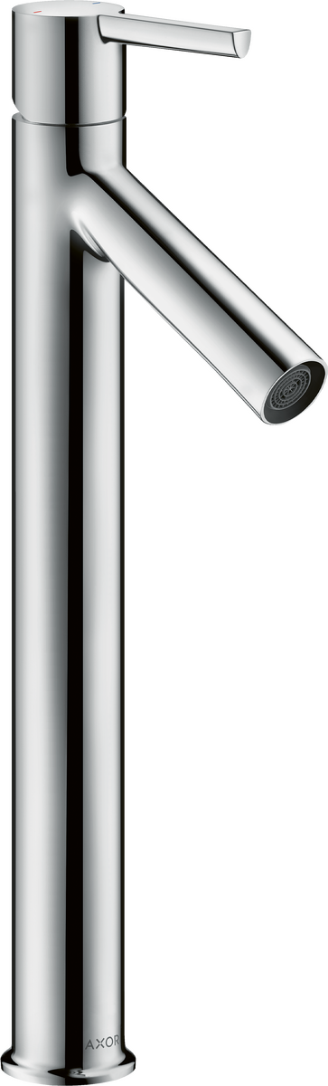 HANSGROHE AXOR Starck Einhebel-Waschtischmischer 250 mit Hebelgriff für Aufsatzwaschtische mit Ablaufgarnitur #10103000 - Chrom