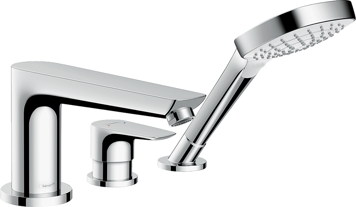 HANSGROHE Talis E 3-Loch Einhebel-Wannenrandmischer für Secuflex #71730000 - Chrom