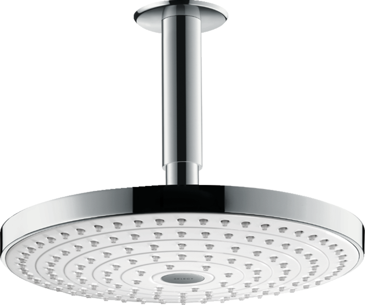 HANSGROHE Raindance Select S Kopfbrause 240 2jet mit Deckenanschluss #26467400 - Weiß/Chrom
