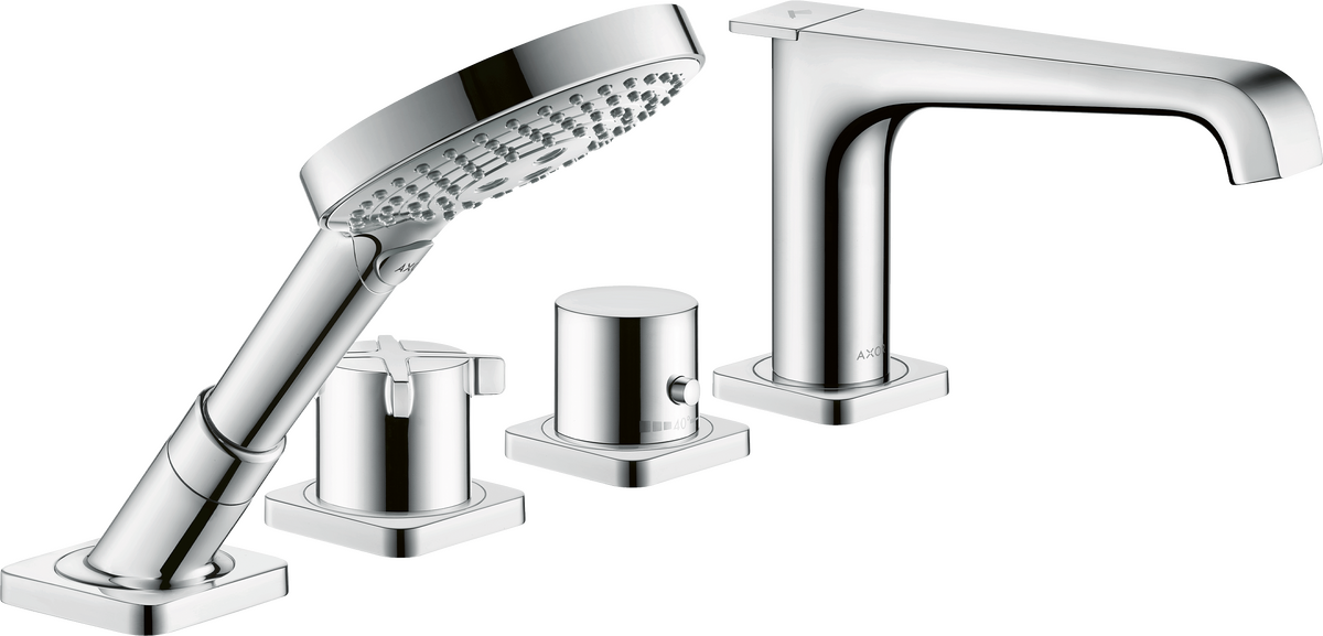 HANSGROHE AXOR Citterio E 4-Loch Wannenrandarmatur mit Thermostat #36411000 - Chrom
