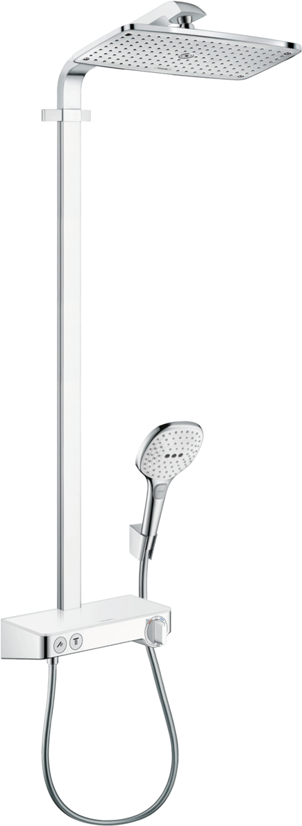 HANSGROHE Raindance E Showerpipe 360 1jet mit ShowerTablet Select 300 #27288400 - Weiß/Chrom