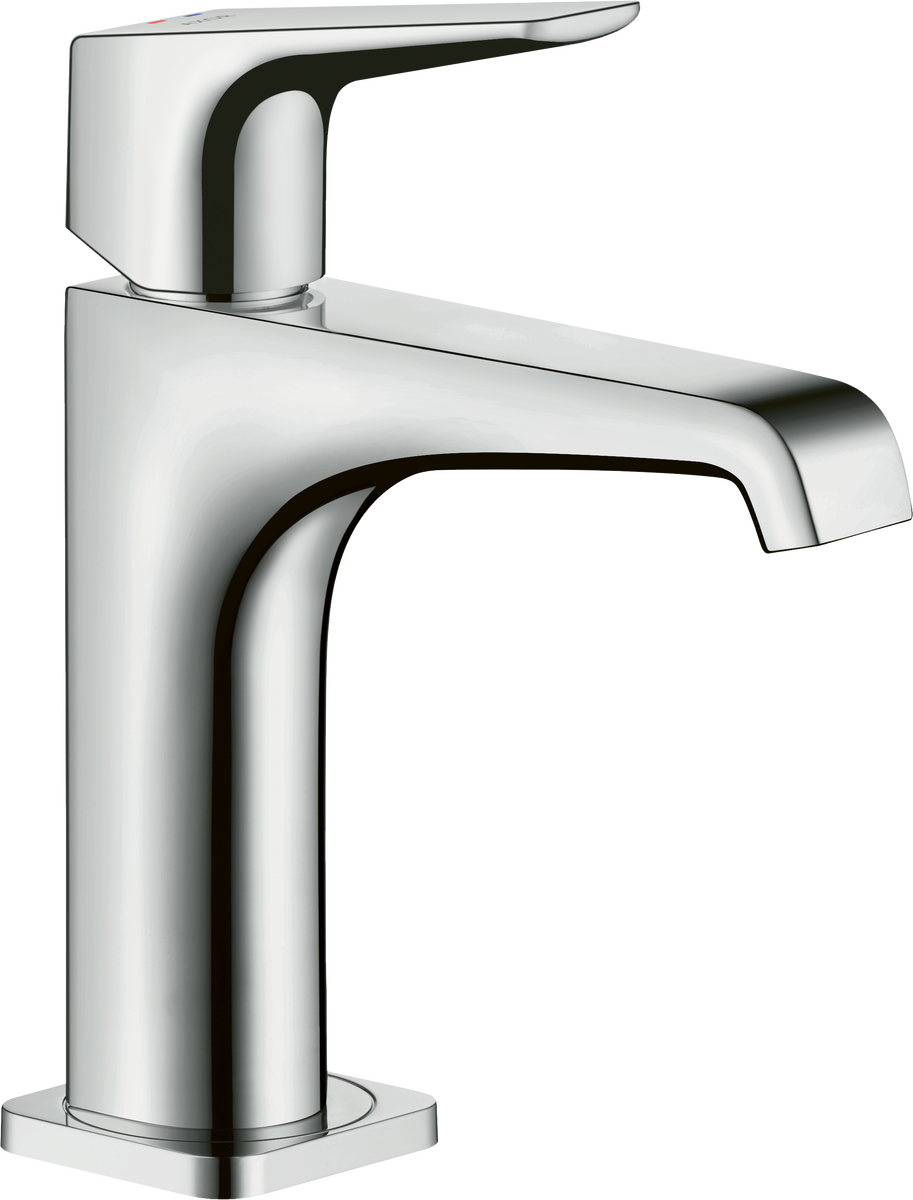 HANSGROHE AXOR Citterio E Einhebel-Waschtischmischer 130 mit Hebelgriff und Ablaufgarnitur #36111000 - Chrom