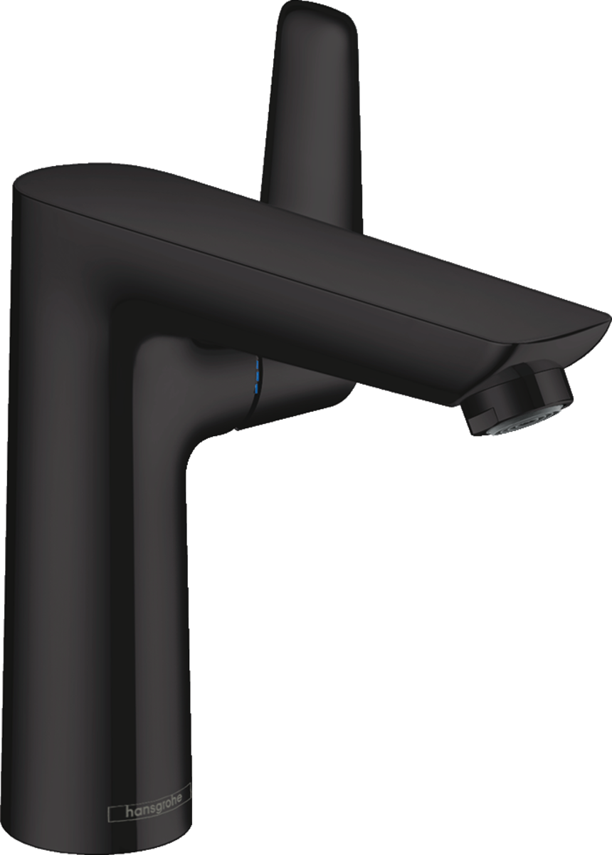 HANSGROHE Talis E Einhebel-Waschtischmischer 150 mit Zugstangen-Ablaufgarnitur #71754670 - Mattschwarz
