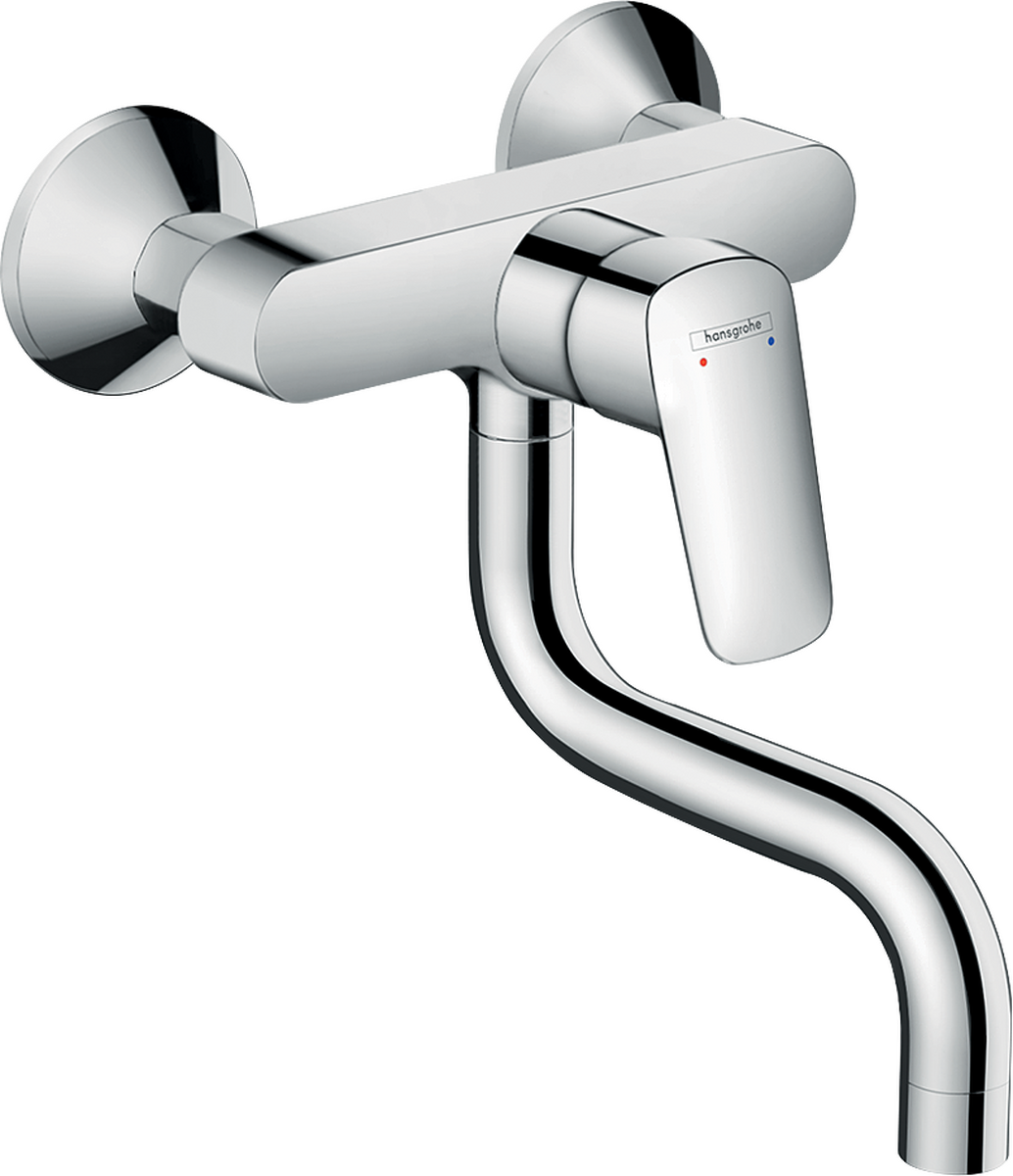 HANSGROHE Logis M31 Einhebel-Küchenmischer, Wandmontage Lowspout, 1jet #71836000 - Chrom
