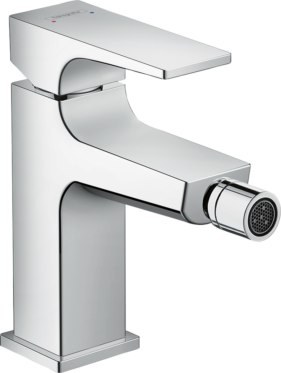 HANSGROHE Metropol Einhebel-Bidetmischer mit Hebelgriff und Push-Open Ablaufgarnitur #32520000 - Chrom