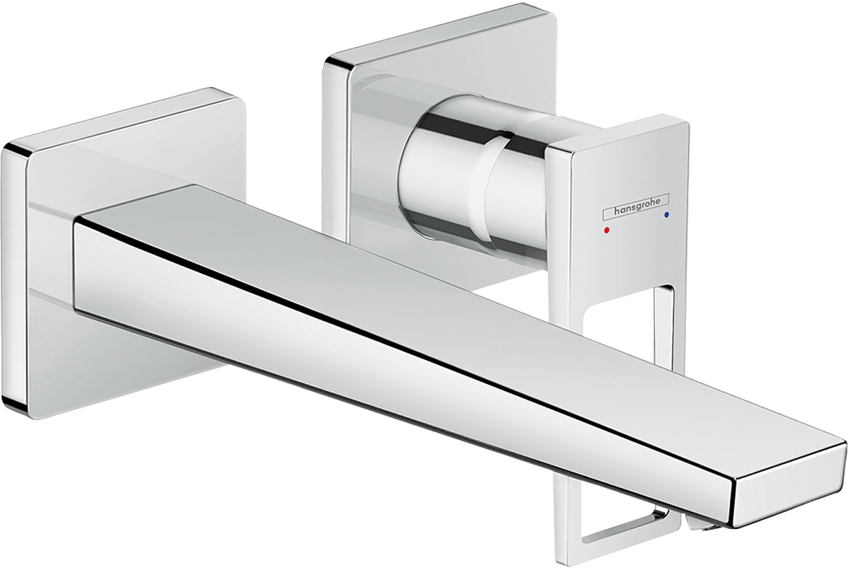 HANSGROHE Metropol Einhebel-Waschtischmischer Unterputz für Wandmontage mit Bügelgriff und Auslauf 22,5 cm #74526000 - Chrom