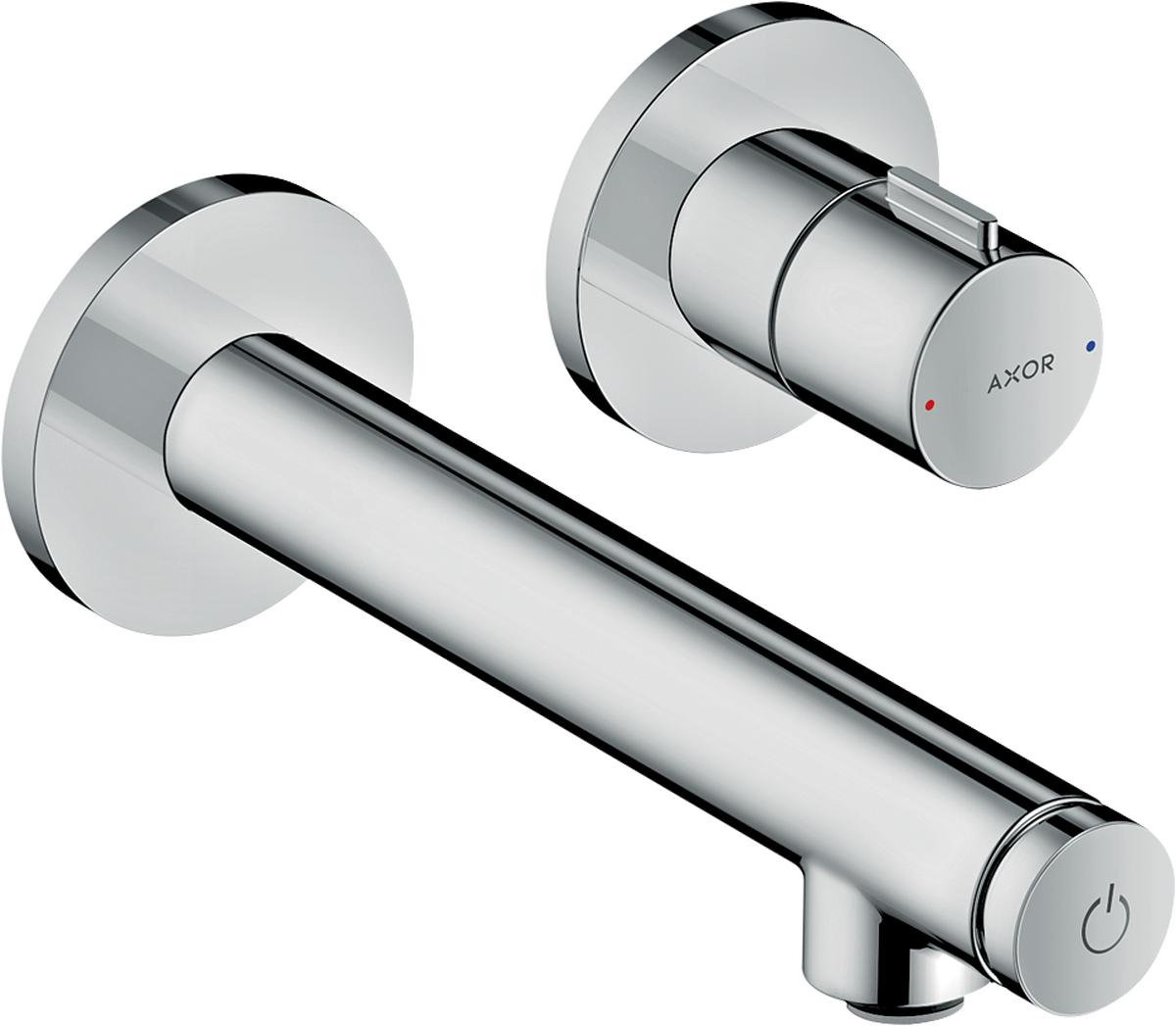 HANSGROHE AXOR Uno Waschtischmischer Unterputz für Wandmontage Select mit Auslauf 158 mm #45112000 - Chrom