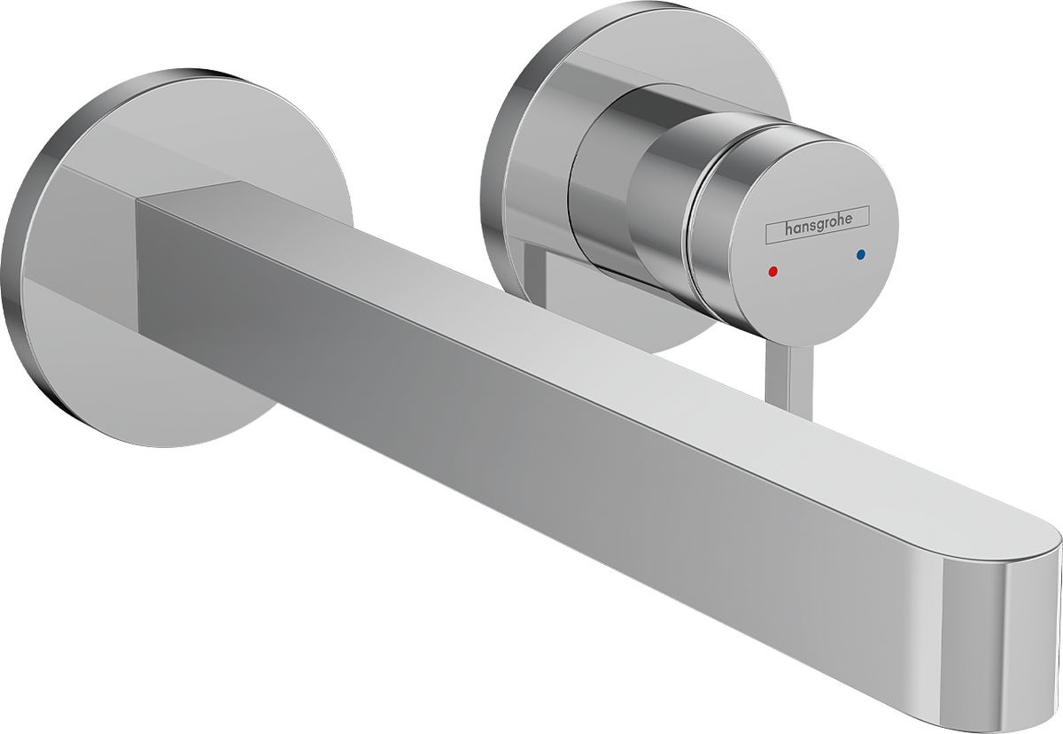 HANSGROHE Finoris Einhebel-Waschtischmischer Unterputz für Wandmontage mit Auslauf 22,8 cm #76050000 - Chrom