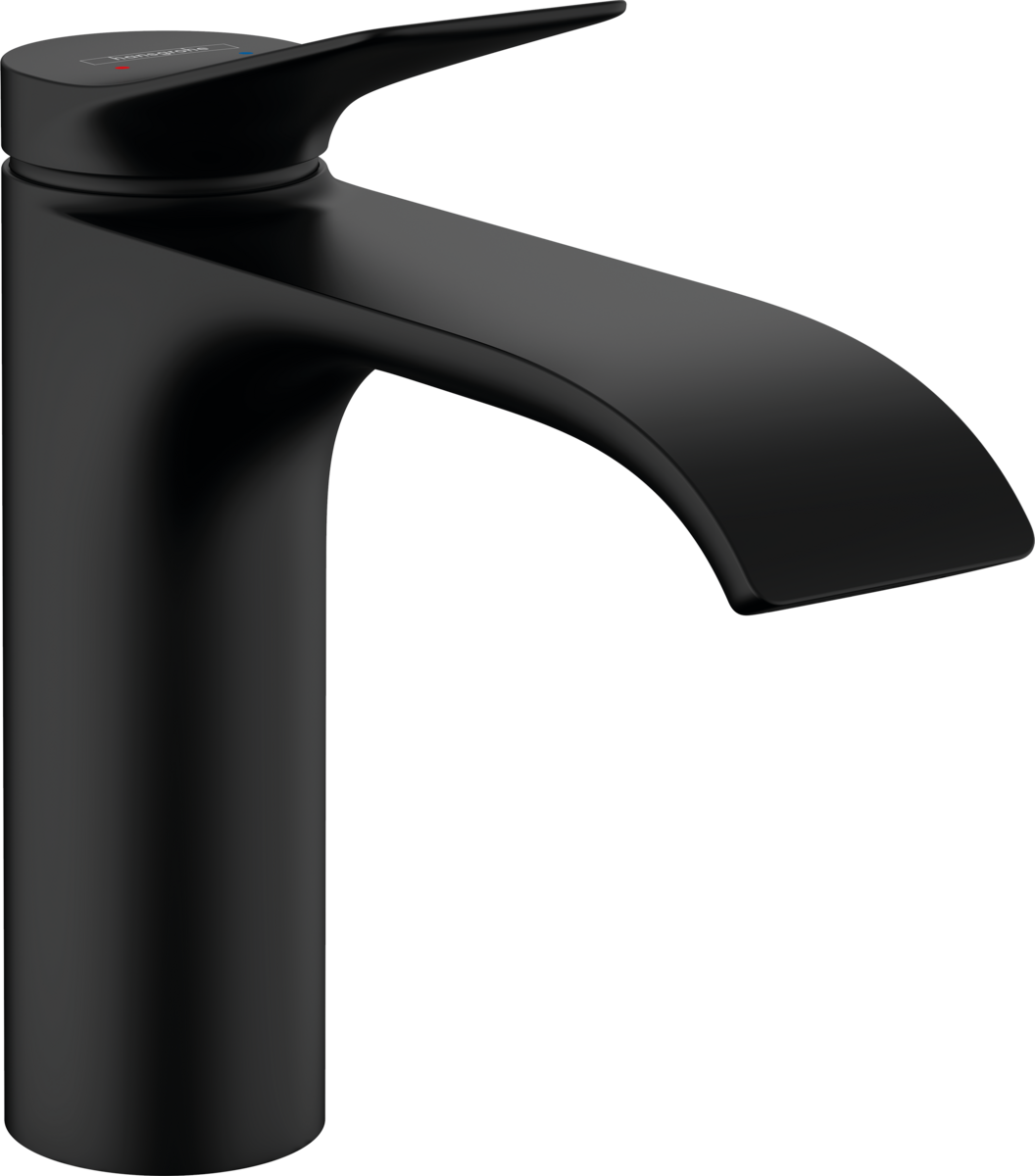 HANSGROHE Vivenis Einhebel-Waschtischmischer 110 mit Zugstangen-Ablaufgarnitur #75020670 - Mattschwarz