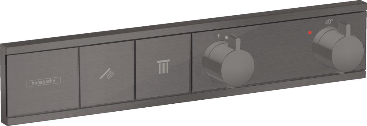 HANSGROHE RainSelect Thermostat Unterputz für 2 Verbraucher #15380340 - Brushed Black Chrome