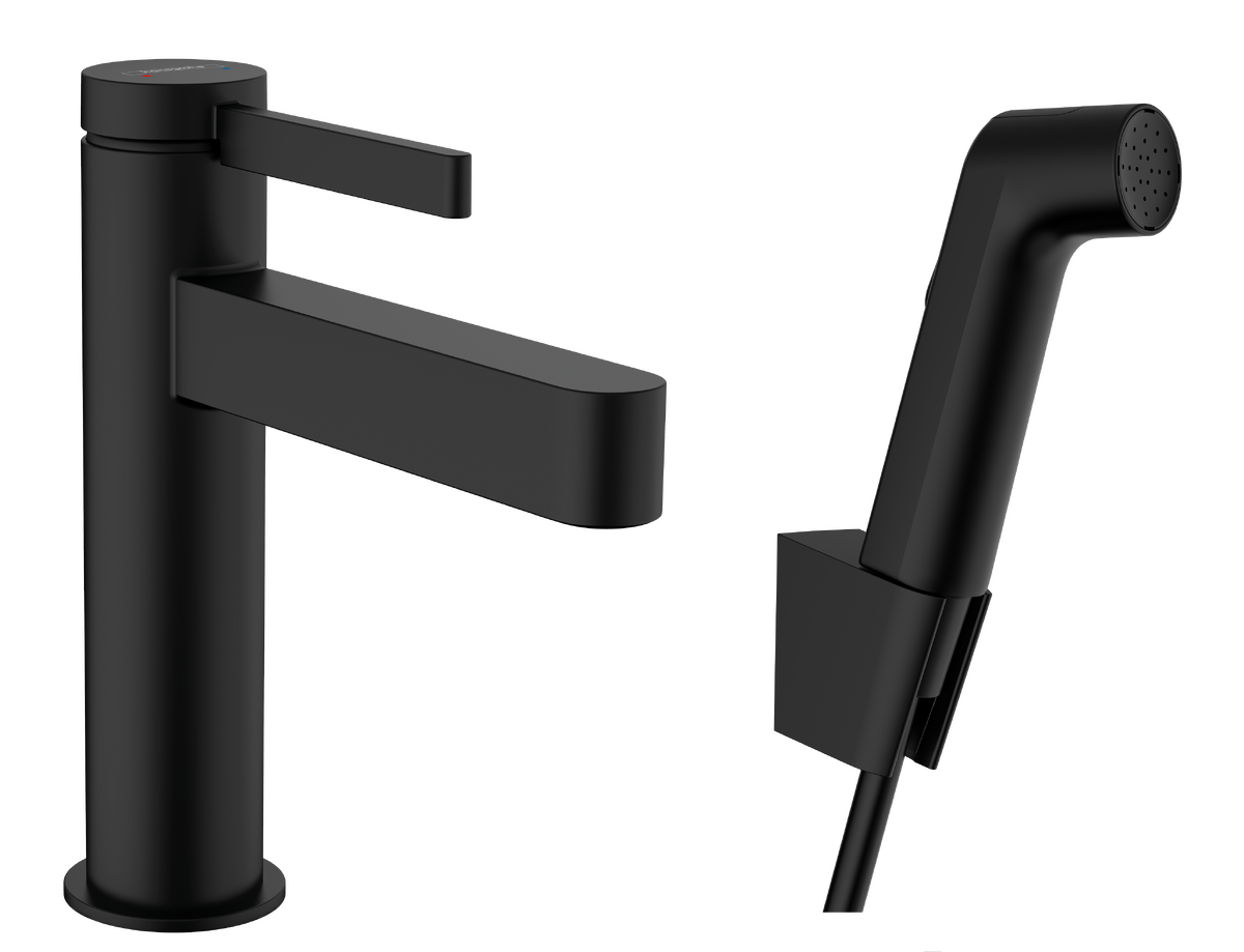 HANSGROHE Finoris Einhebel-Waschtischmischer 110 mit Bidette Handbrause und Brauseschlauch 160 cm #76210670