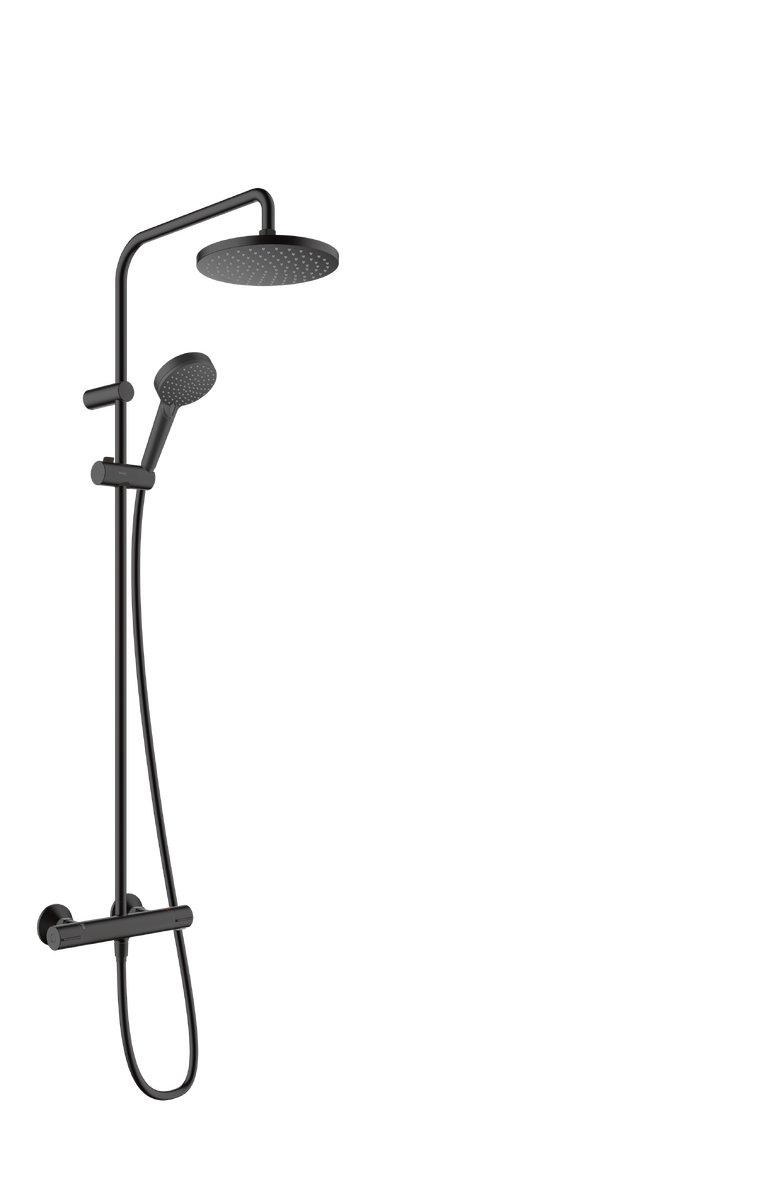 HANSGROHE Vernis Blend Showerpipe 200 1jet mit Thermostat #26276670 - Mattschwarz