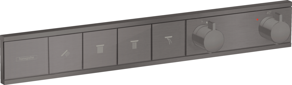 HANSGROHE RainSelect Thermostat Unterputz für 4 Verbraucher #15382340 - Brushed Black Chrome