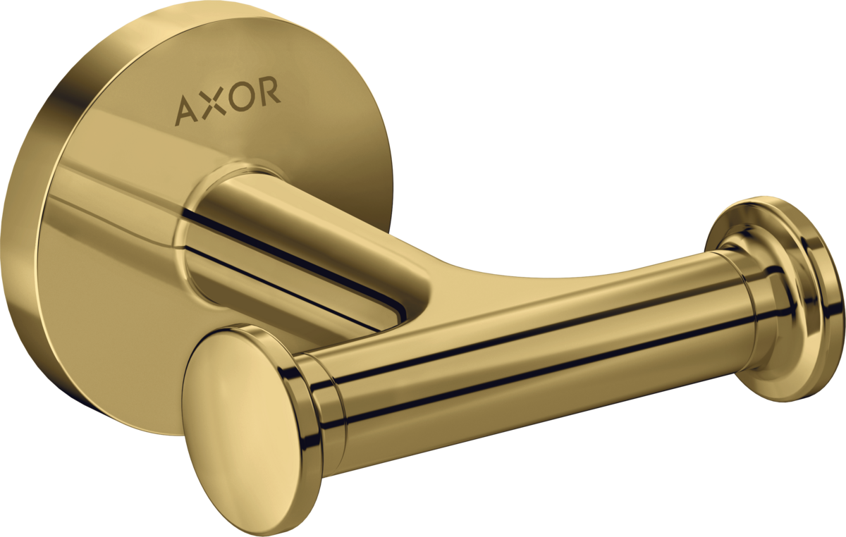 HANSGROHE AXOR Universal Circular Handtuchhaken doppelt #42812990 - Polished Gold Optic