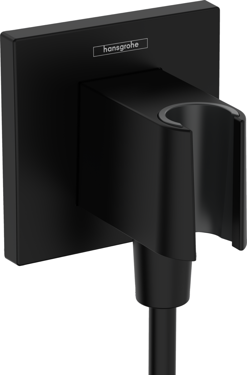 HANSGROHE FixFit E Wandanschluss mit Brausehalter #26889670 - Mattschwarz