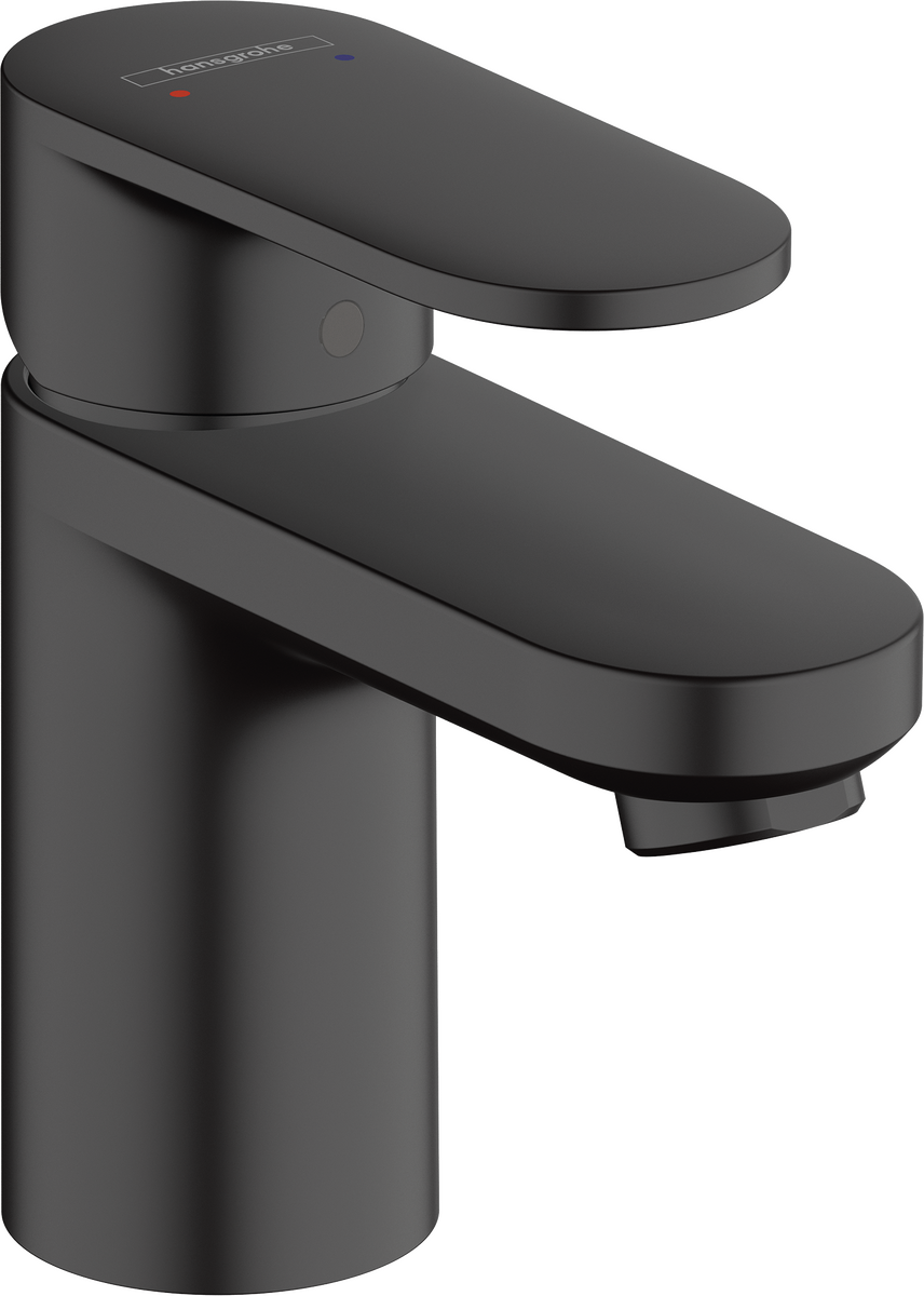 HANSGROHE Vernis Blend Einhebel-Waschtischmischer 70 mit Zugstangen-Ablaufgarnitur #71550670 - Mattschwarz