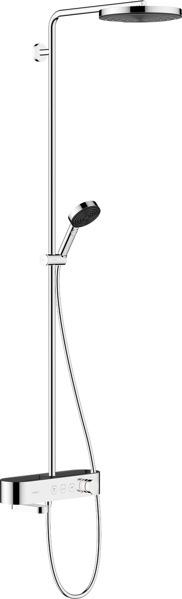 HANSGROHE Pulsify S Showerpipe 260 1jet mit Wannenthermostat ShowerTablet Select 400 Chrom 24230000