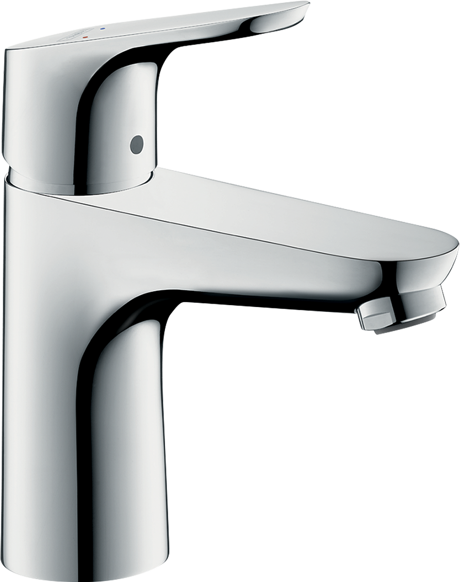 HANSGROHE Focus Einhebel-Waschtischmischer 100 mit Zugstangen-Ablaufgarnitur #31607000 - Chrom