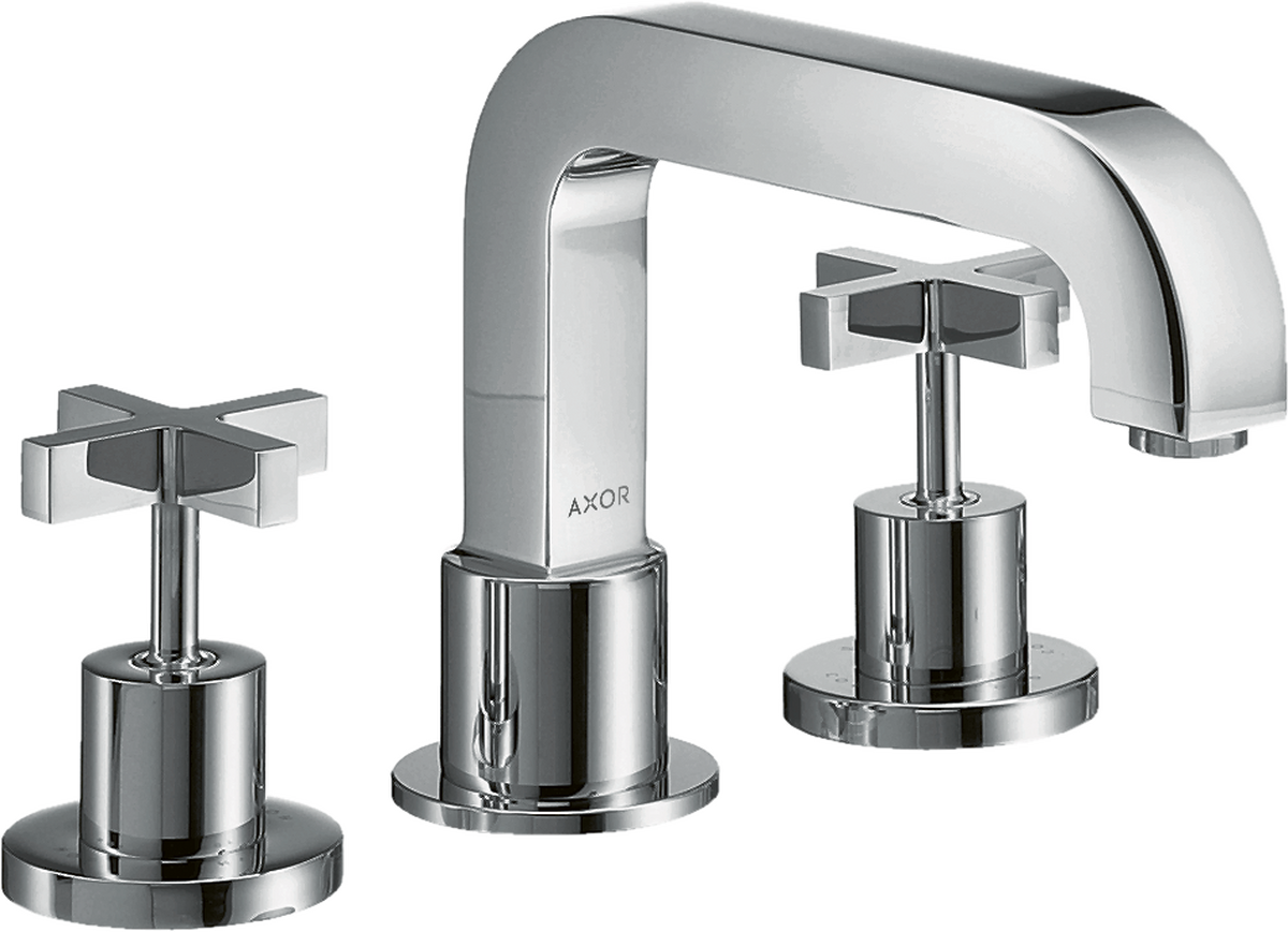 HANSGROHE AXOR Citterio 3-Loch Wannenrandarmatur mit Kreuzgriffen #39436000 - Chrom