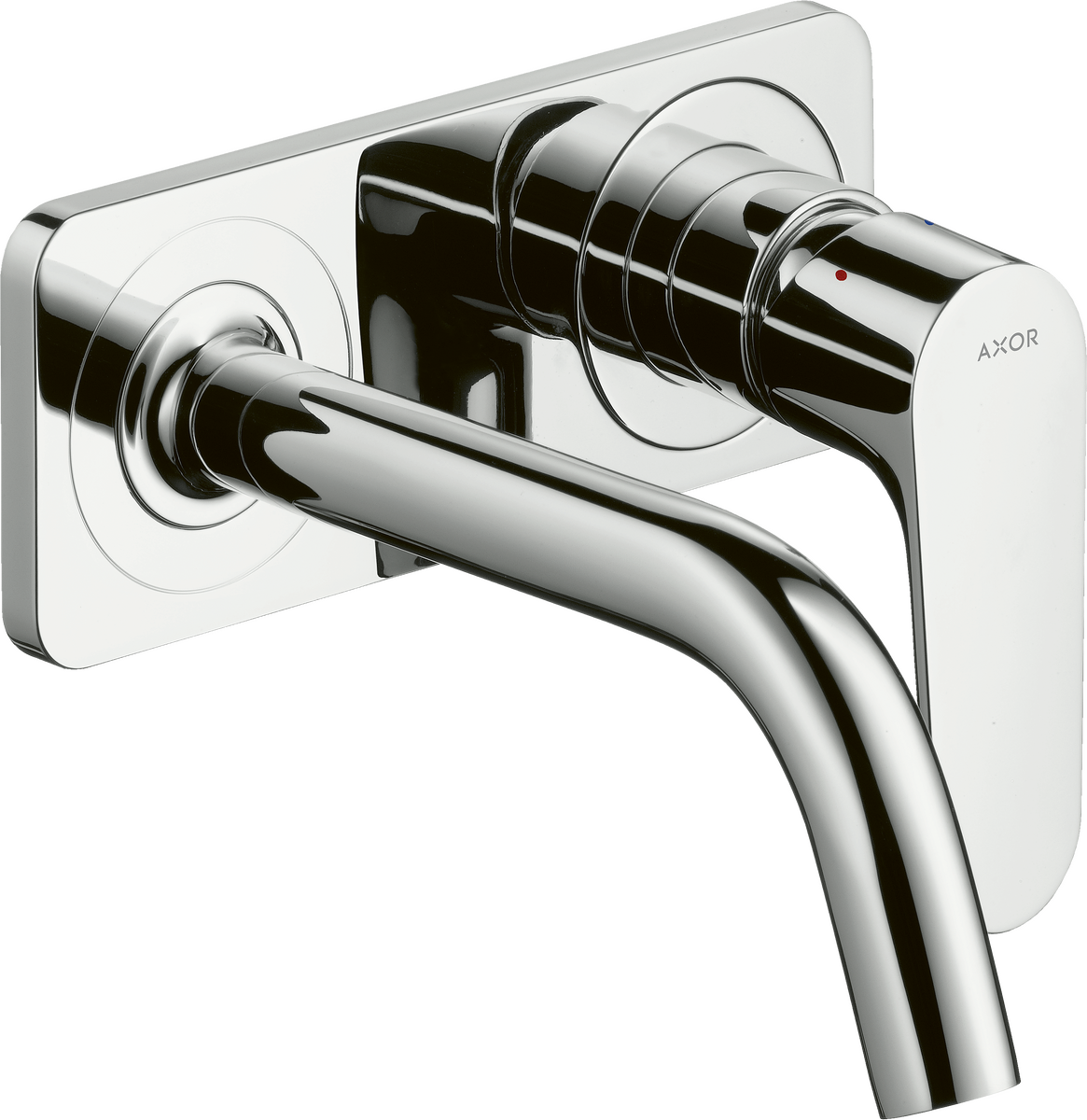 HANSGROHE AXOR Citterio M Einhebel-Waschtischmischer Unterputz für Wandmontage mit Auslauf 167 mm und Platte #34112000 - Chrom
