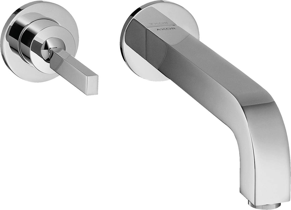 HANSGROHE AXOR Citterio Einhebel-Waschtischmischer Unterputz für Wandmontage mit Pingriff, Auslauf 160 mm und Rosetten #39113000 - Chrom