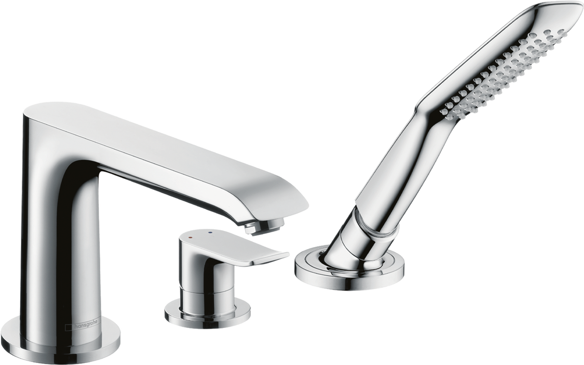 HANSGROHE Metris 3-Loch Einhebel-Wannenrandmischer #31190000 - Chrom