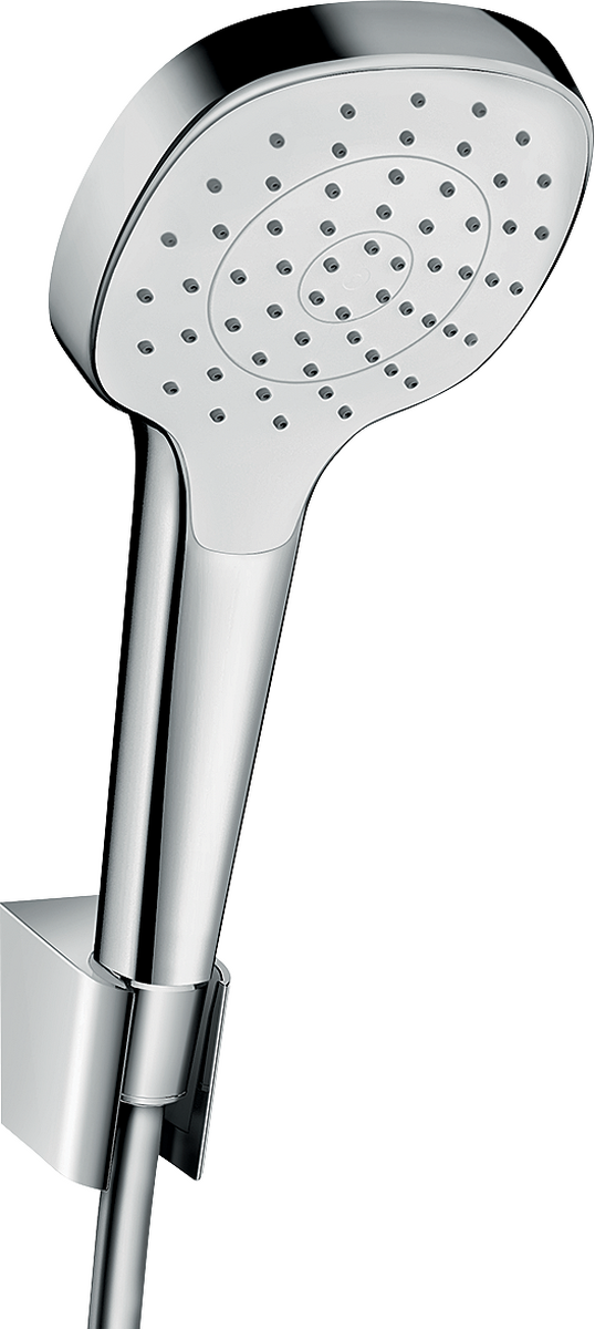 HANSGROHE Croma Select E Brausehalterset 110 1jet mit Brauseschlauch 125 cm #26424400 - Weiß/Chrom