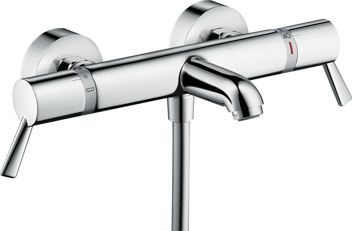 HANSGROHE Ecostat Comfort Wannenthermostat Care Aufputz mit extra langen Griffen #13115000 - Chrom