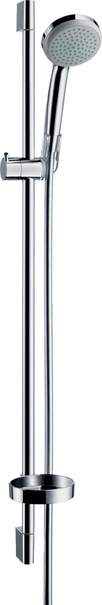 HANSGROHE Croma 100 Brauseset Mono mit Brausestange 90 cm und Seifenschale #27724000 - Chrom