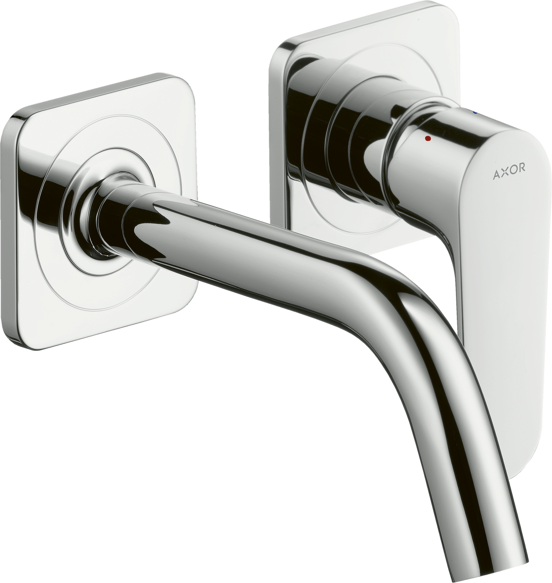 HANSGROHE AXOR Citterio M Einhebel-Waschtischmischer Unterputz für Wandmontage mit Auslauf 167 mm und Rosetten #34113000 - Chrom