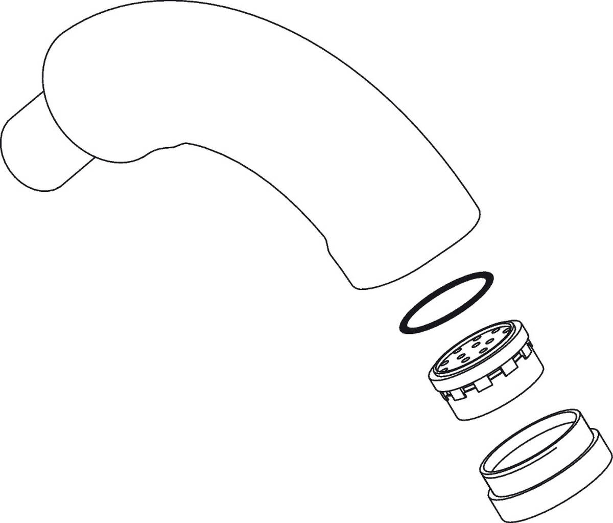 HANSGROHE HG Kombi-Auslauf edelmatt #94120000 - Chrom