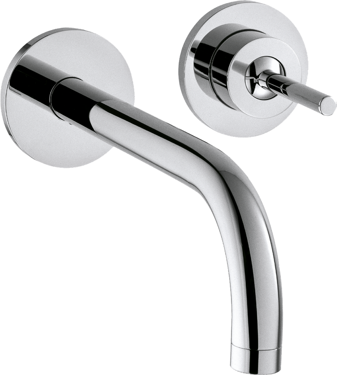 HANSGROHE AXOR Uno Einhebel-Waschtischmischer Unterputz für Wandmontage mit Auslauf 225 mm und Rosetten #38116000 - Chrom