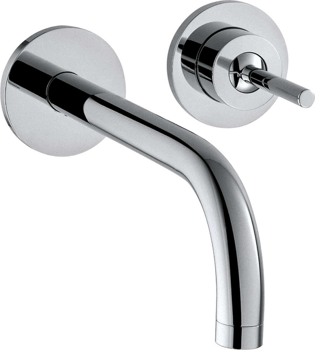 HANSGROHE AXOR Uno Einhebel-Waschtischmischer Unterputz für Wandmontage mit Auslauf 165 mm und Rosetten #38113000 - Chrom