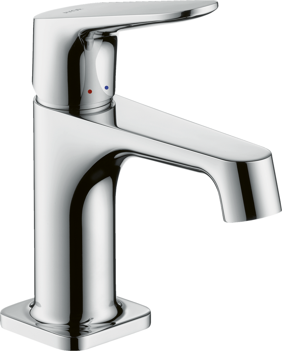 HANSGROHE AXOR Citterio M Einhebel-Waschtischmischer 70 für Handwaschbecken mit Zugstangen-Ablaufgarnitur #34016000 - Chrom