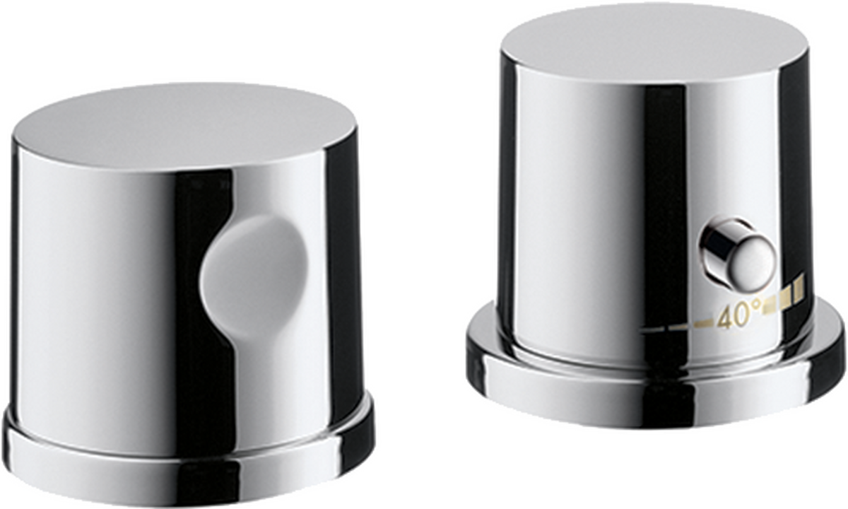 HANSGROHE AXOR Uno 2-Loch Wannenrandarmatur mit Thermostat #38480000 - Chrom