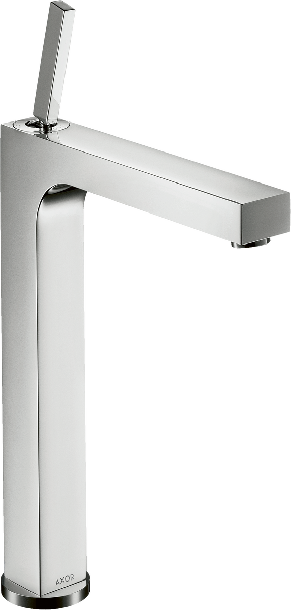 HANSGROHE AXOR Citterio Einhebel-Waschtischmischer 280 mit Pingriff für Aufsatzwaschtische mit Zugstangen-Ablaufgarnitur #39020000 - Chrom