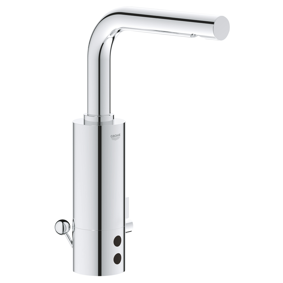 GROHE Essence E Infrarot-Elektronik für Waschtisch 1/2″ mit Mischung und variabel einstellbarem Temperaturbegrenzer mit Zugstangen-Ablaufgarnitur 1 1/4″ #36091000 - chrom