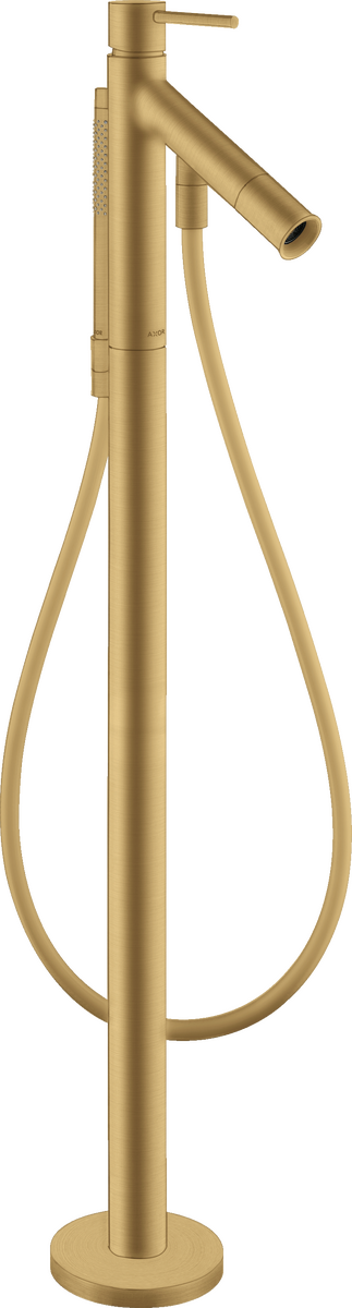 HANSGROHE AXOR Starck Einhebel-Wannenmischer bodenstehend mit Pingriff #10456250 - Brushed Gold Optic