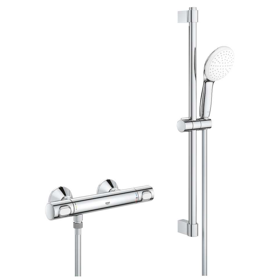 GROHE Grohtherm 500 Thermostat-Brausebatterie, 1/2″ #34796001 - chrom