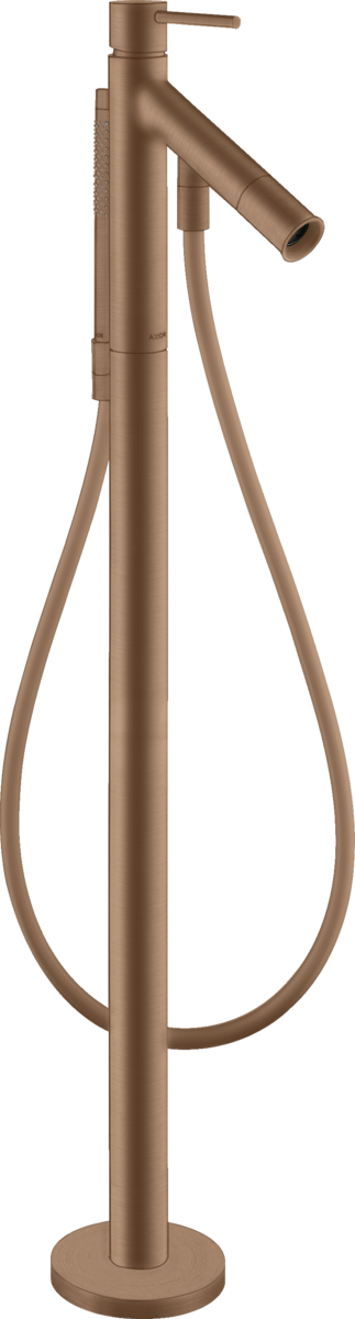 HANSGROHE AXOR Starck Einhebel-Wannenmischer bodenstehend mit Pingriff #10456310 - Brushed Red Gold