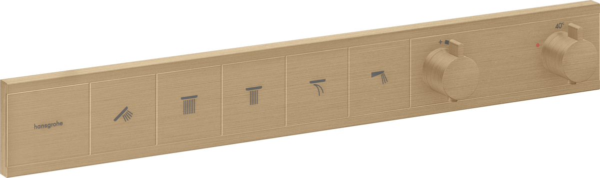 HANSGROHE RainSelect Thermostat Unterputz für 5 Verbraucher #15384140 - Brushed Bronze