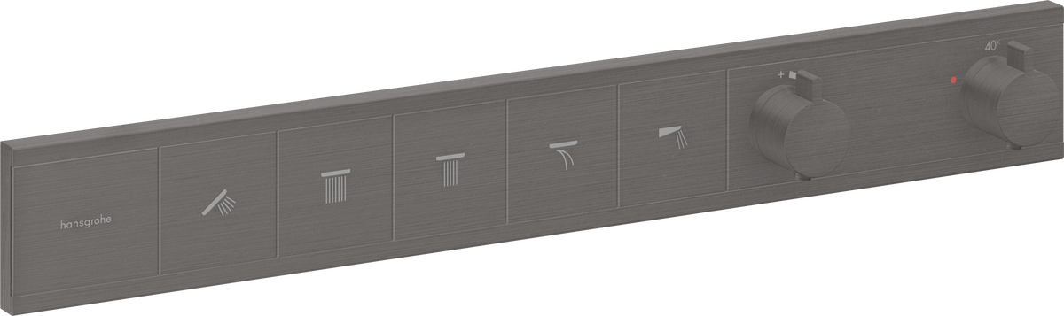 HANSGROHE RainSelect Thermostat Unterputz für 5 Verbraucher #15384340 - Brushed Black Chrome