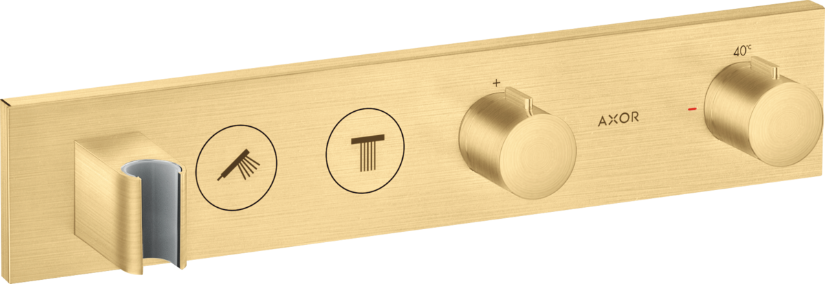 HANSGROHE AXOR ShowerSolutions Thermostatmodul Select 460/90 Unterputz für 2 Verbraucher #18355250 - Brushed Gold Optic