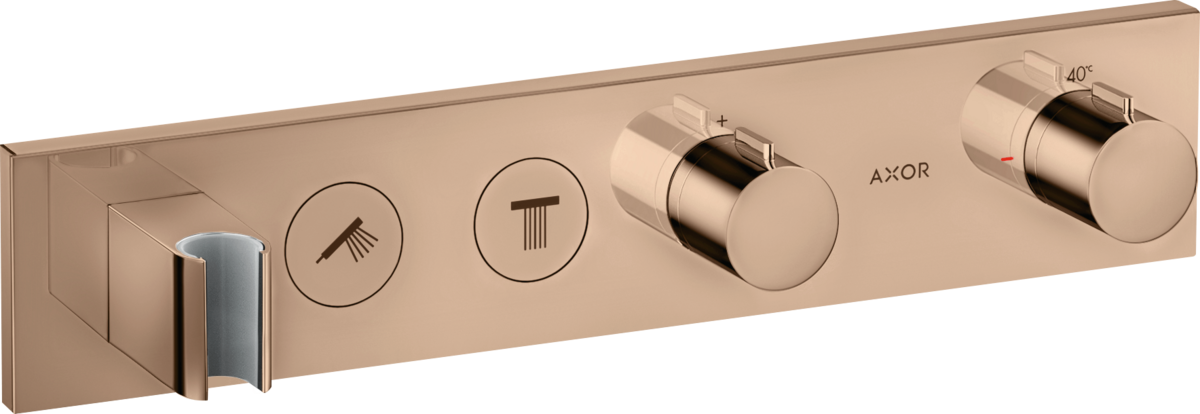 HANSGROHE AXOR ShowerSolutions Thermostatmodul Select 460/90 Unterputz für 2 Verbraucher #18355300 - Polished Red Gold