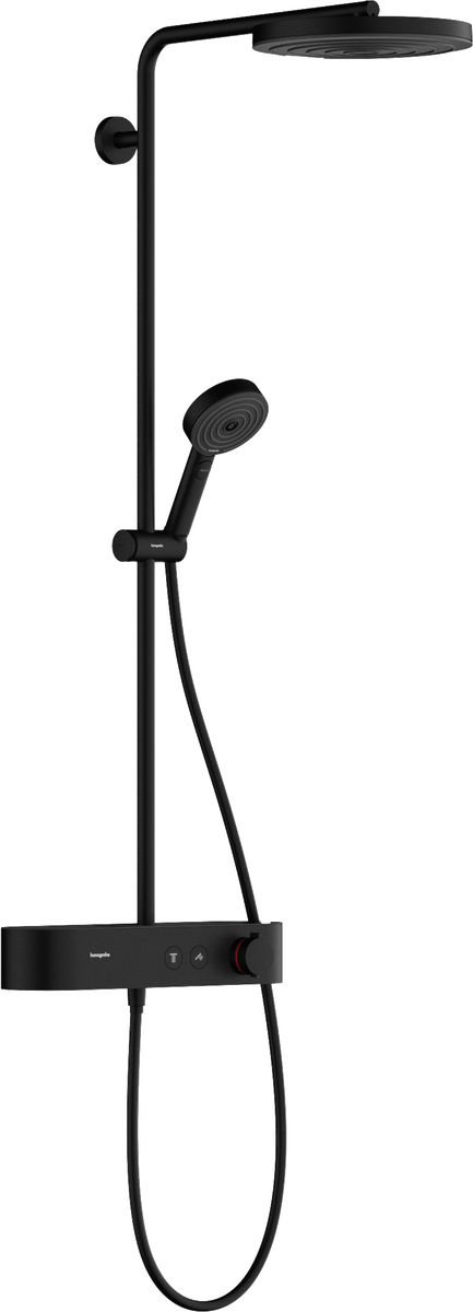 HANSGROHE Pulsify S Showerpipe 260 1jet EcoSmart mit ShowerTablet Select 400 #24221670 - Mattschwarz