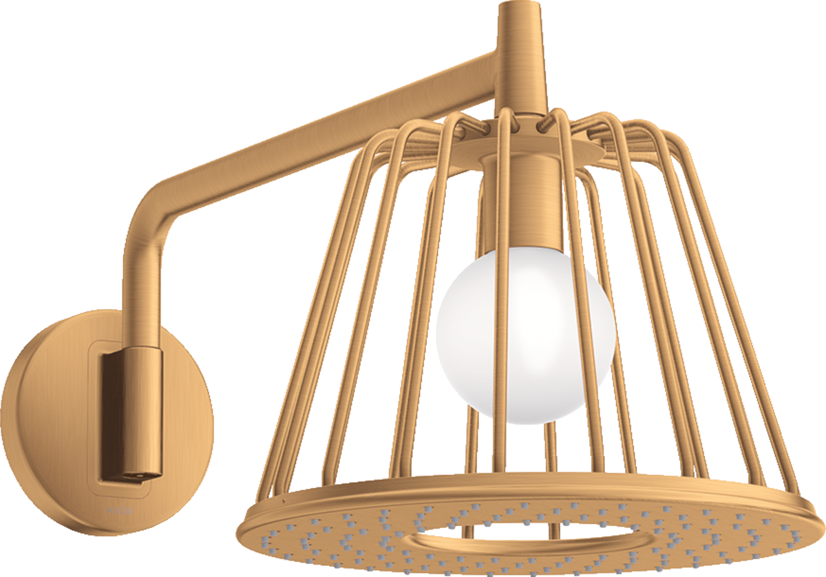 HANSGROHE AXOR LampShower/Nendo LampShower 275 1jet mit Brausearm #26031250 - Brushed Gold Optic